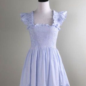 Nap Dress (S) The Elizabeth in blue gingham